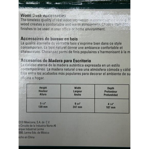 VTG Swingline Wood Vertical Sorter Organizer Mahogany Desk Letter Mail File New - Picture 5 of 6